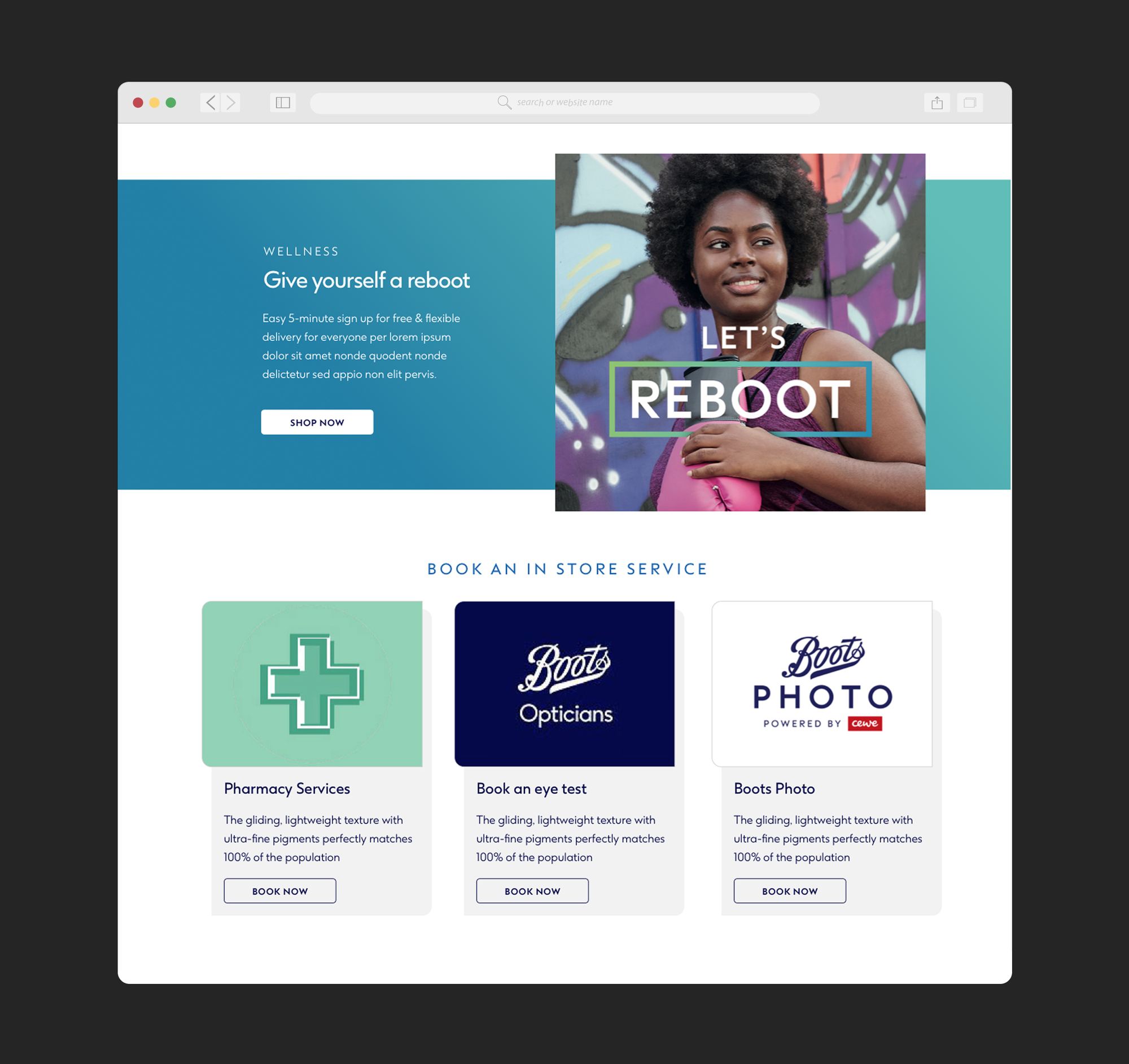 Boots.com wellness reboot campaign and in-store services
