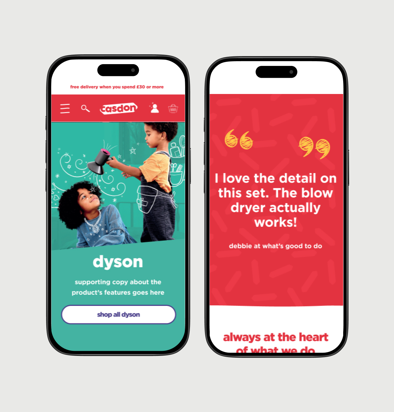 Casdon Toys website screen, position 4 — placeholder, real image needed