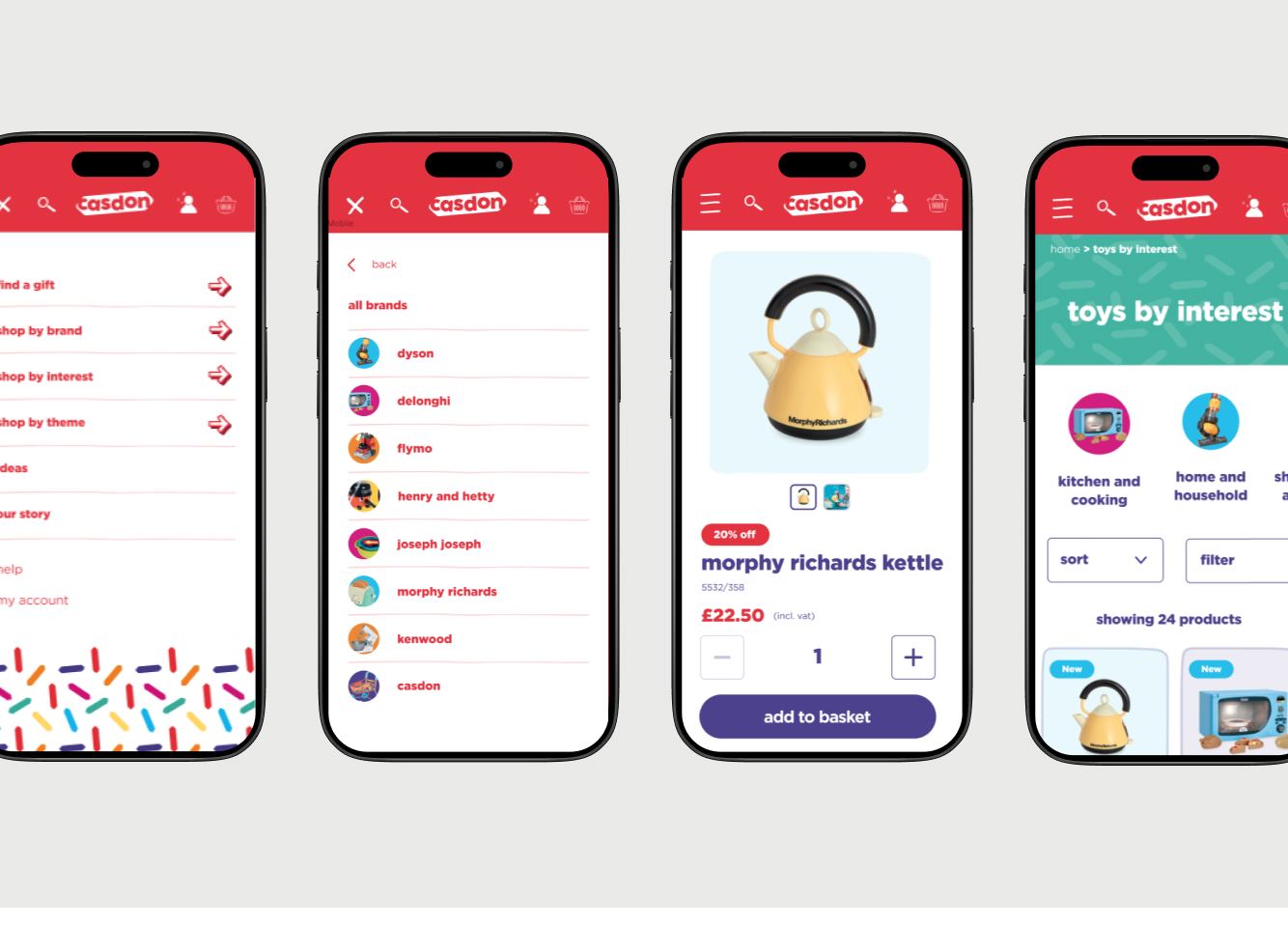 Casdon Toys website shown across devices